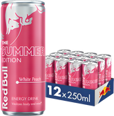 Red Bull White Peach – 1 x 250 ml | 12 x 250 ml | Verfrissende Witte Perzik Smaak & Energieboost